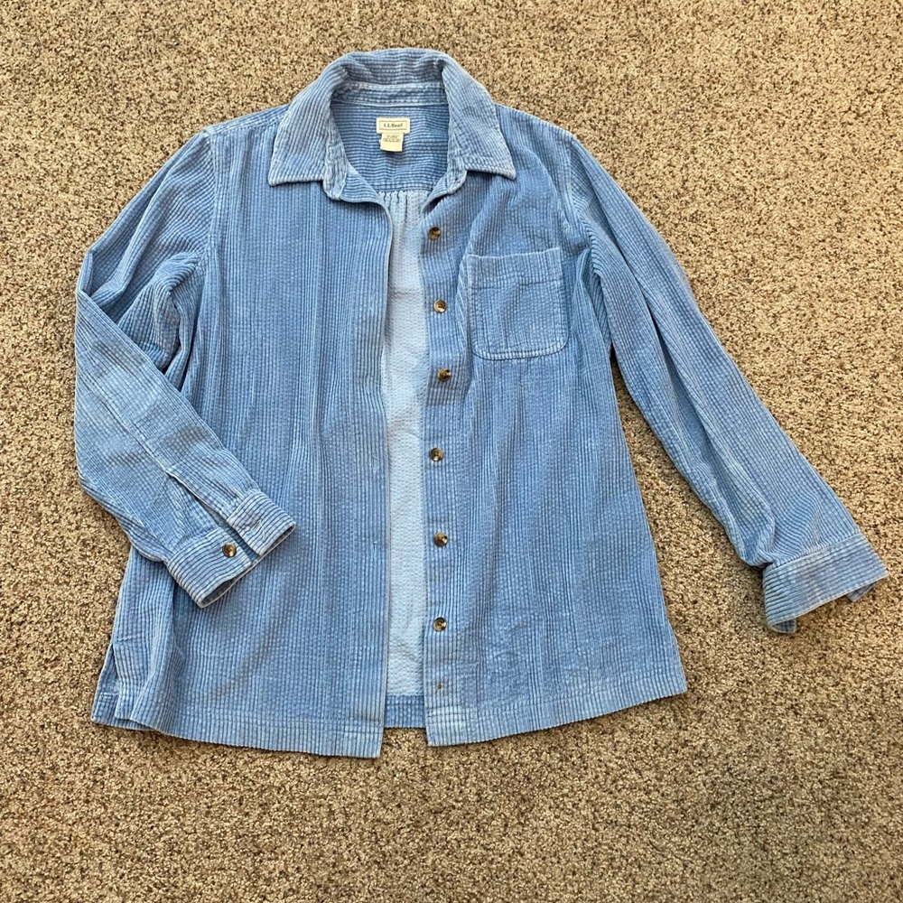L.L. Bean blue Corduroy button down